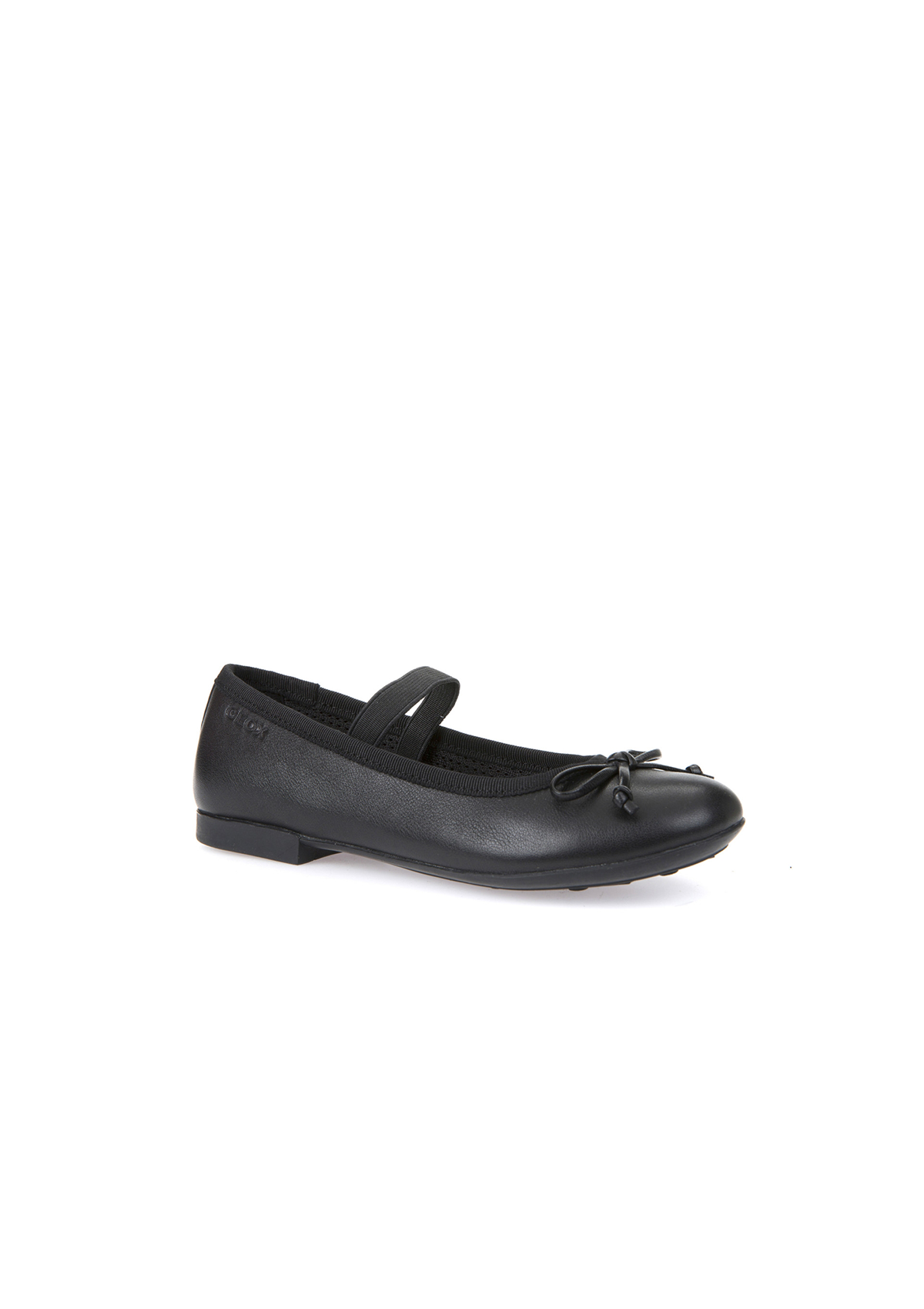 Geox Girls School Shoes PLIE Black Leather