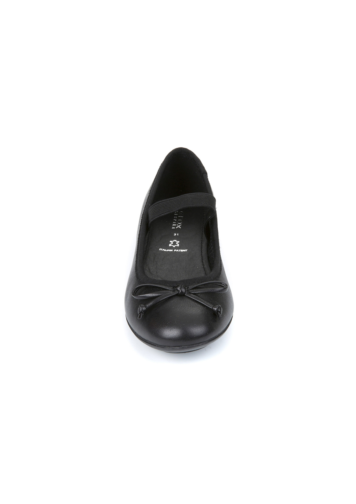 Geox Girls School Shoes PLIE Black Leather