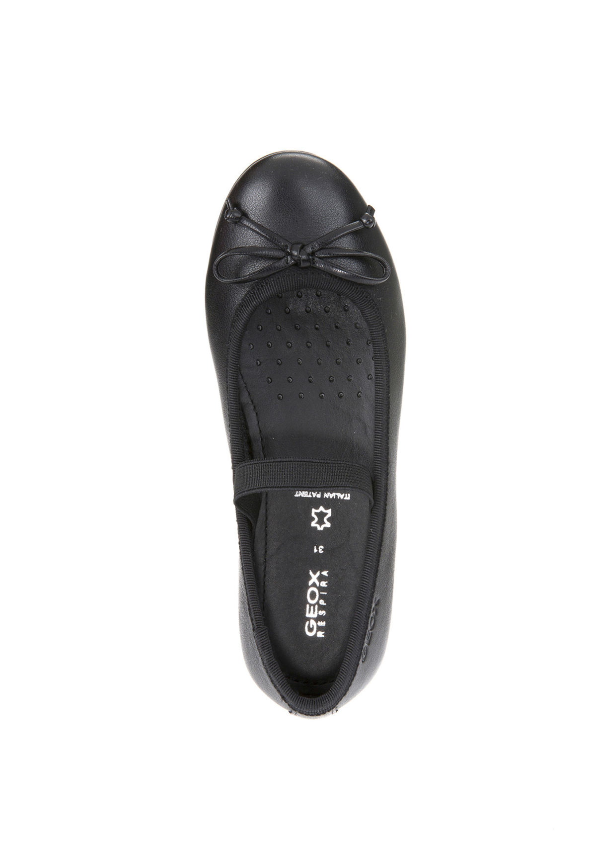 Geox Girls School Shoes PLIE Black Leather