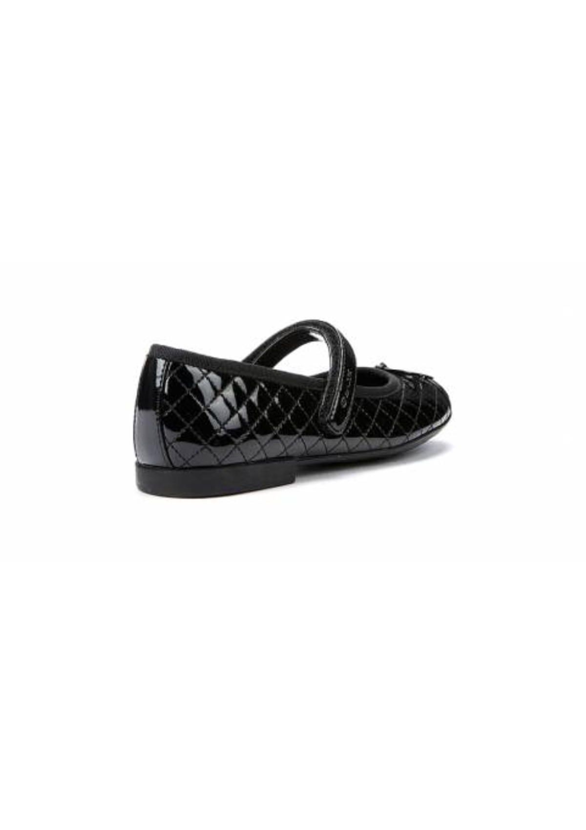 Geox Girls School Shoes PLIE Black Patent Strap