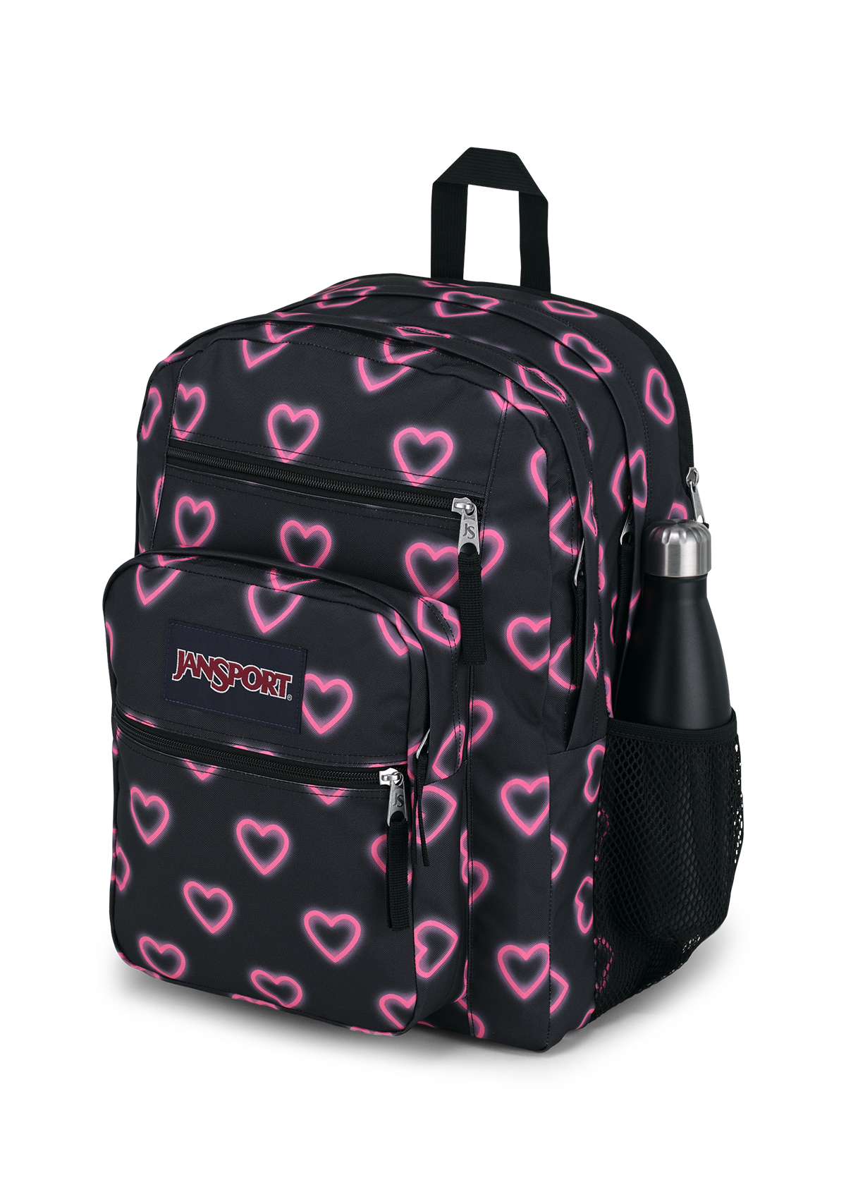 JanSport Backpacks Big Student Happy Hearts Black