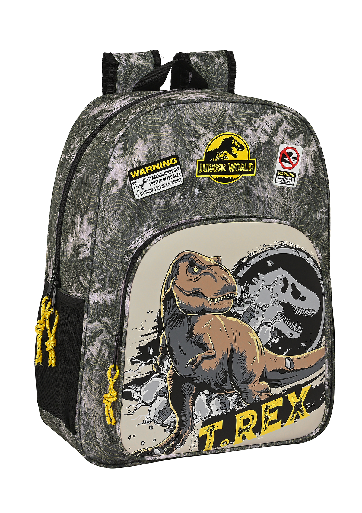 Jurassic World Large Backpack Warning