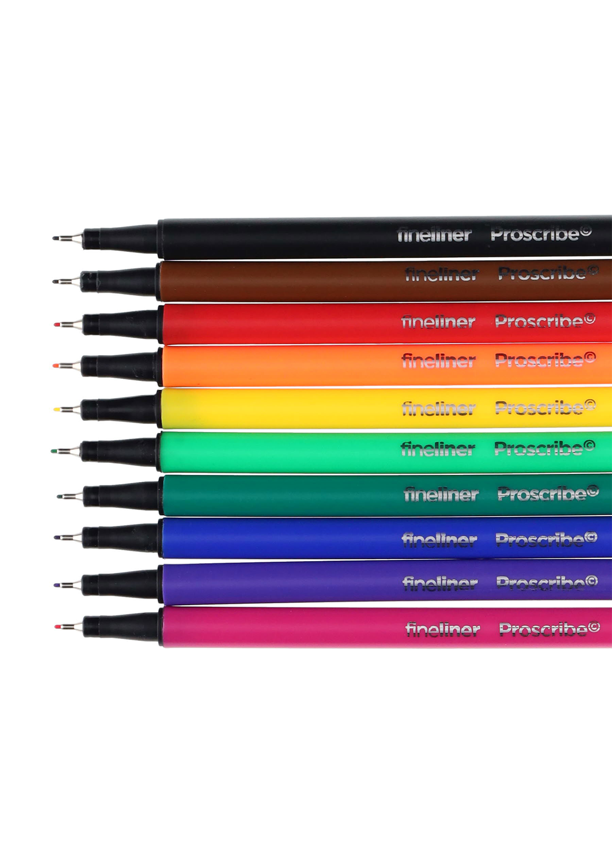 ProScribe Pkt.10 Fineliner Markers - Roundgrip