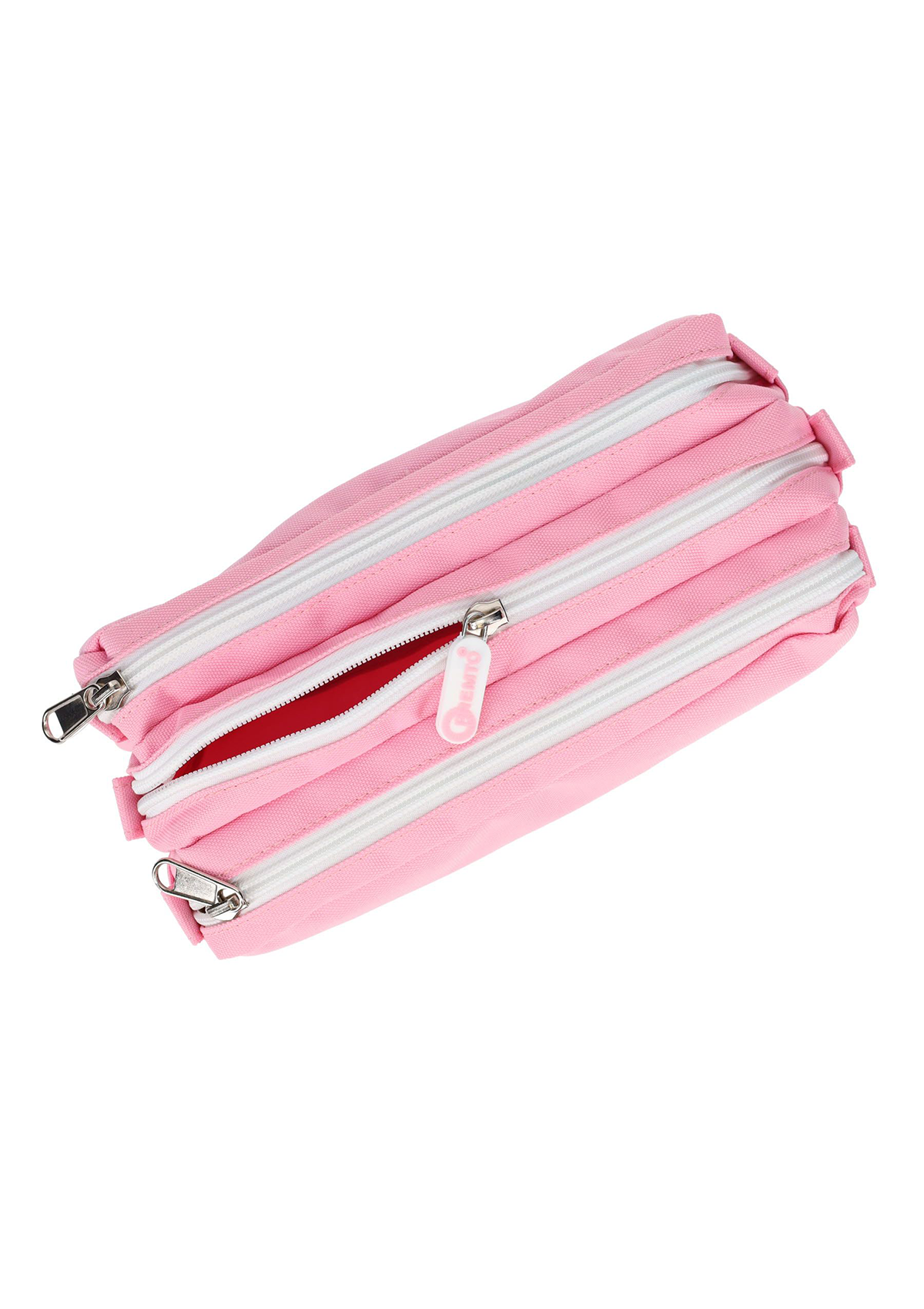 Pastel 3 Pocket Pencil Case - Pink Sherbet