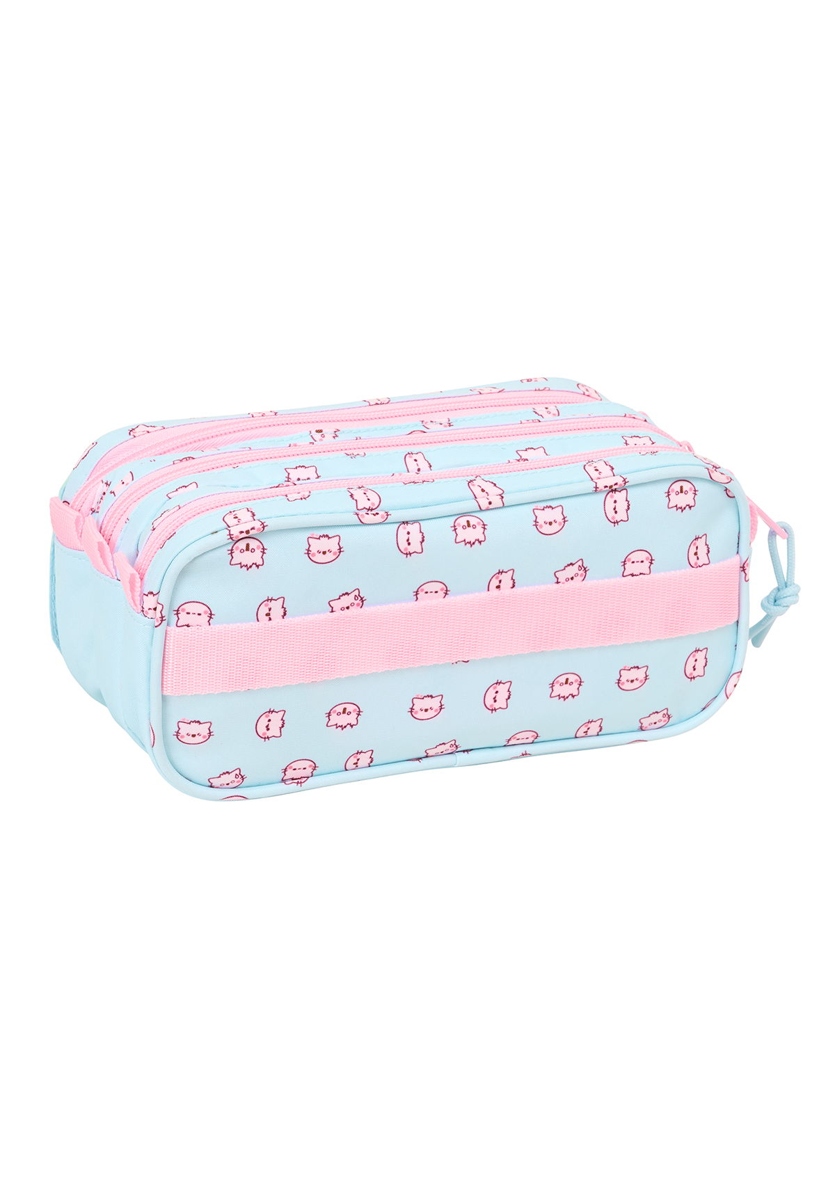 Pembe The Pink Cat Large Triple Pencil Case