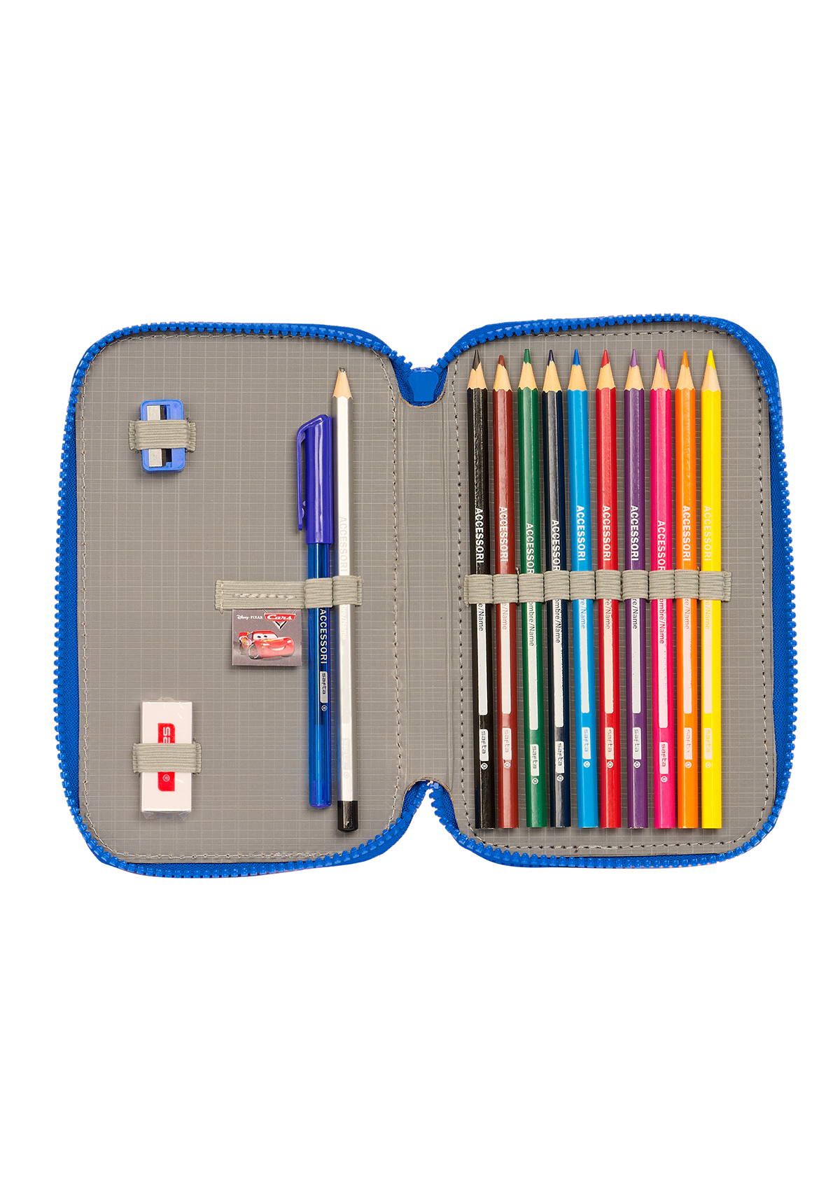 Cars Race Ready 28pc Small Double Pencil Case