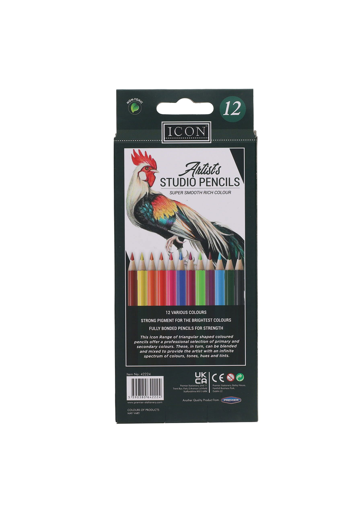 Pkt.12 Artists Studio Triangular Colouring Pencils