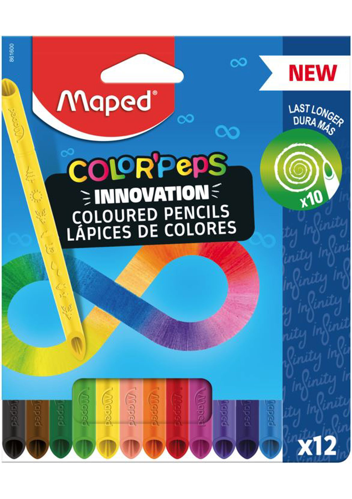 Pkt.12 Colorpeps Colouring Pencils Infinity