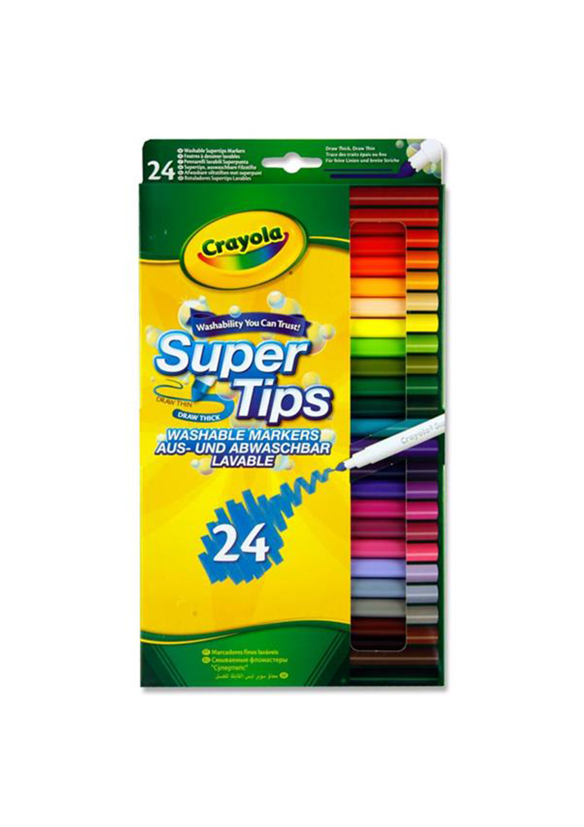 Pkt.24 Supertips Washable Markers