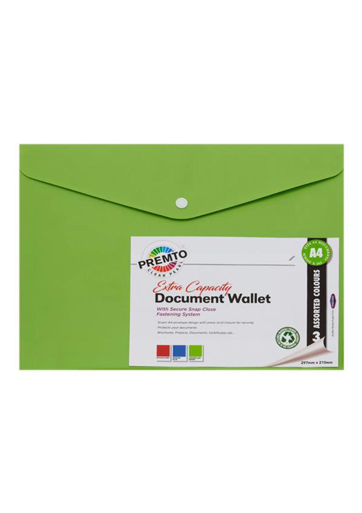 Pkt.3 A4 Extra Capacity Document Wallet S-1