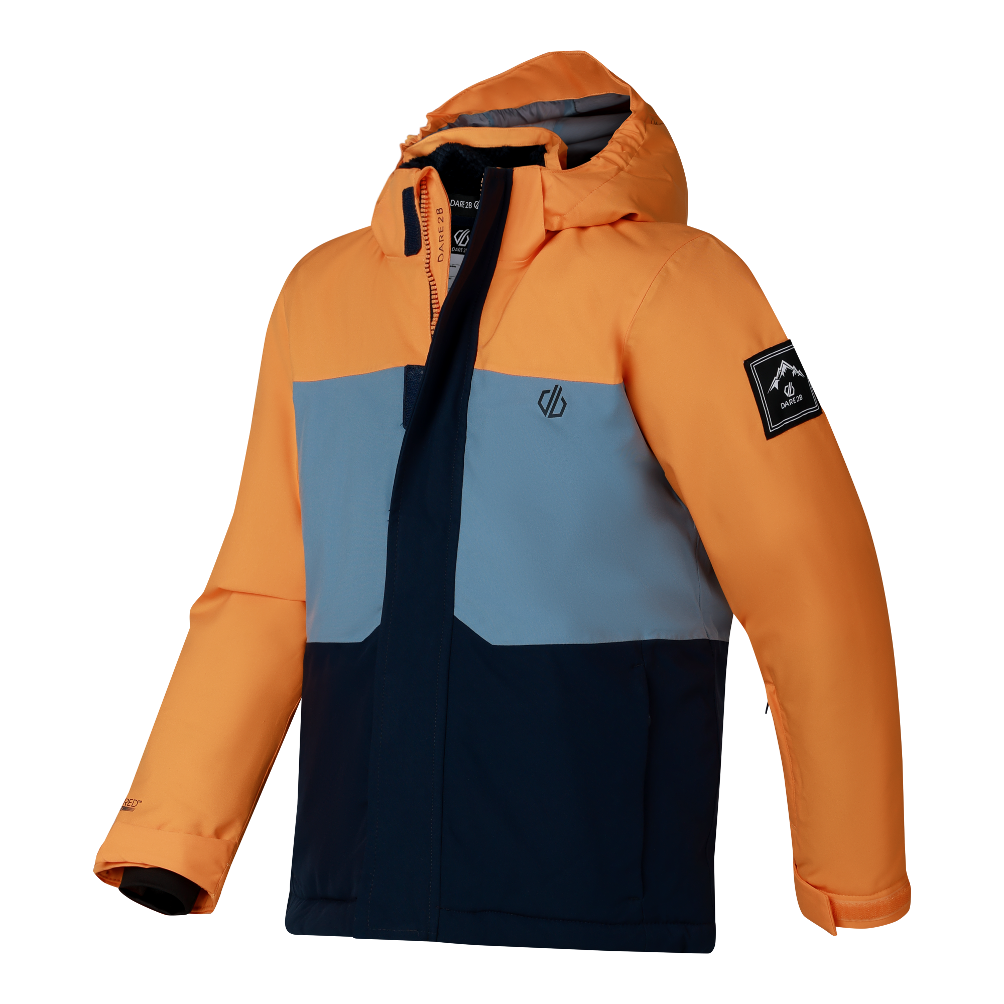 Kids' Send It 2 Ski Jacket - Electric Orange/ Navy