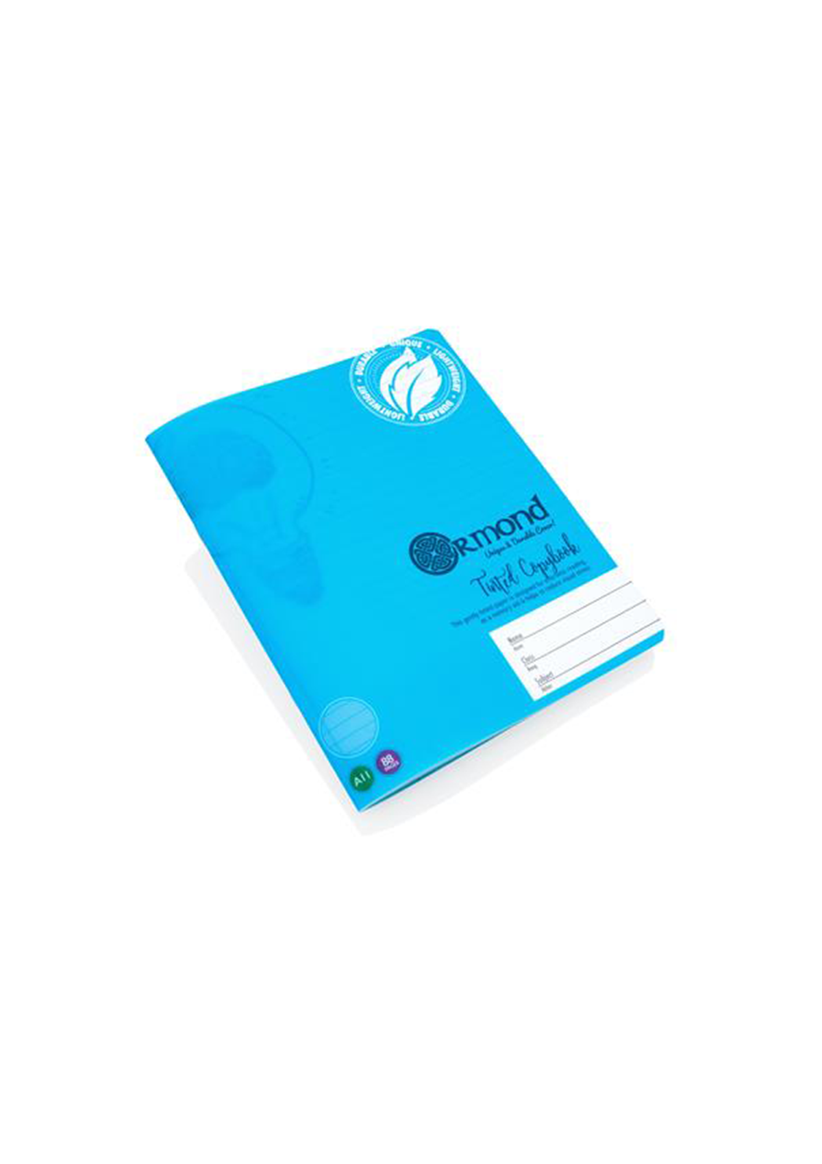 88Pg A11 Durable Cover Visual Memory Aid Copy Book - Blue