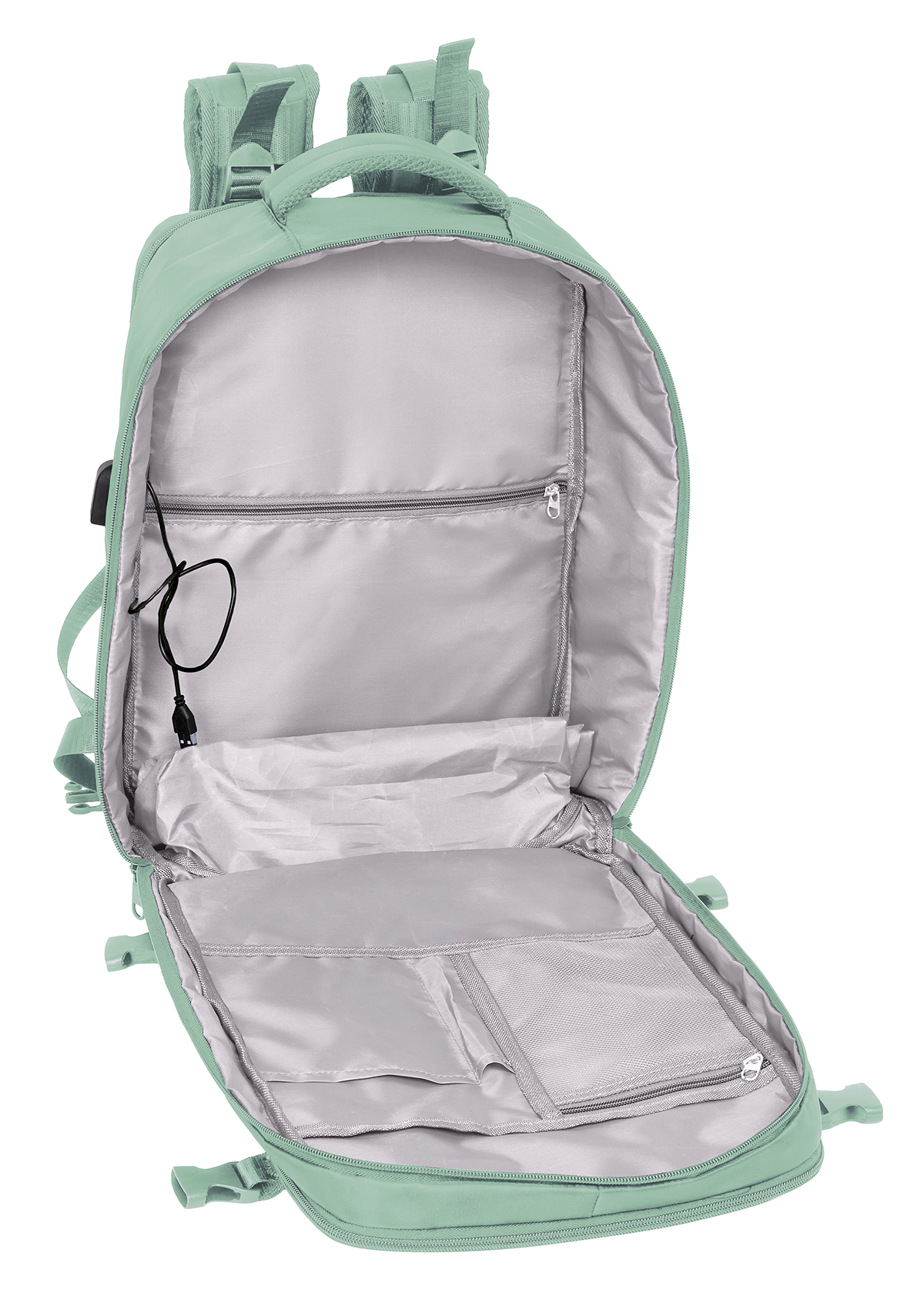 Safta 15.6" Pastel Green Portable Cabin Laptop Backpacks
