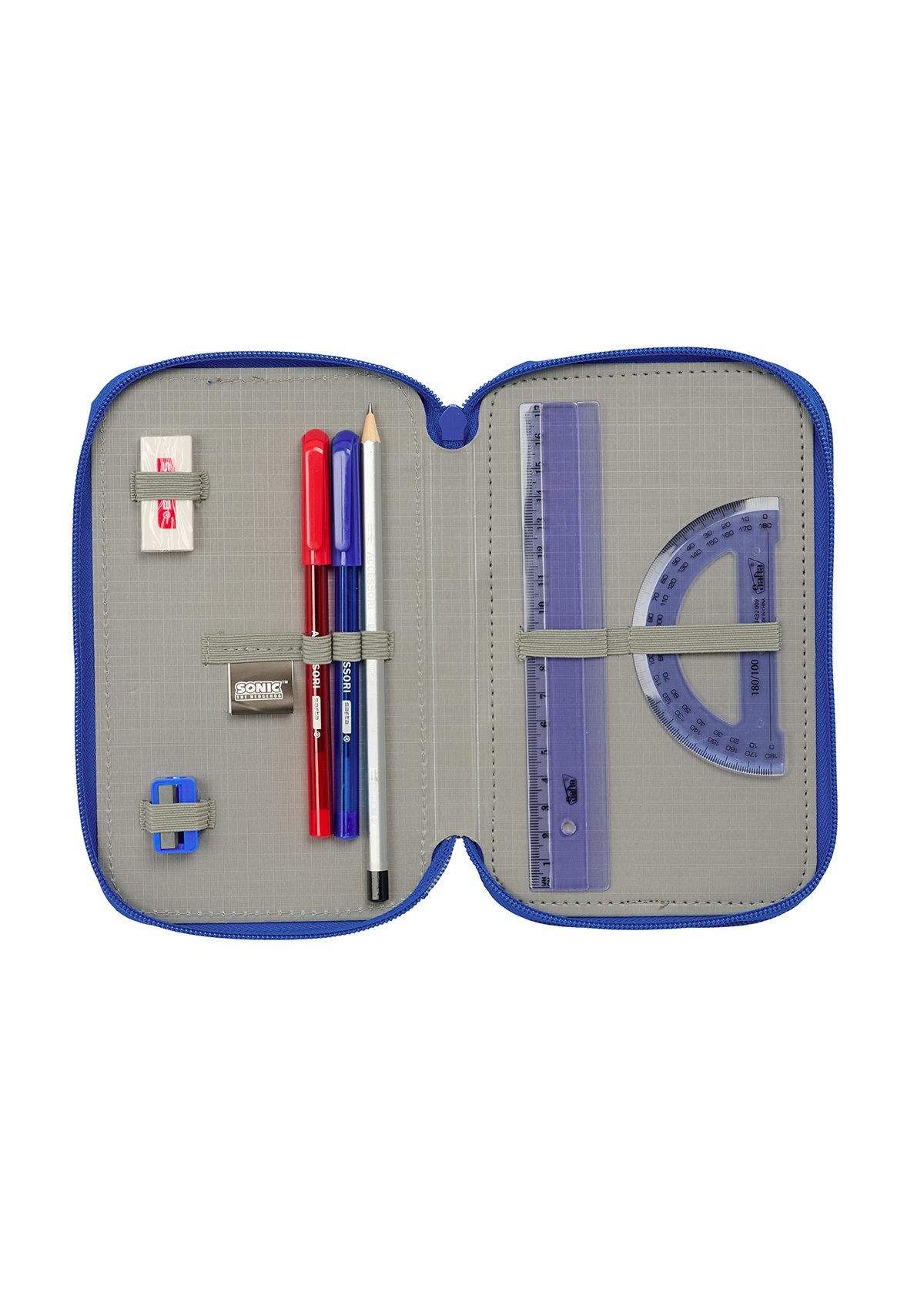 Sonic The Hedgehog Small Triple 37pc Filled Pencil Case