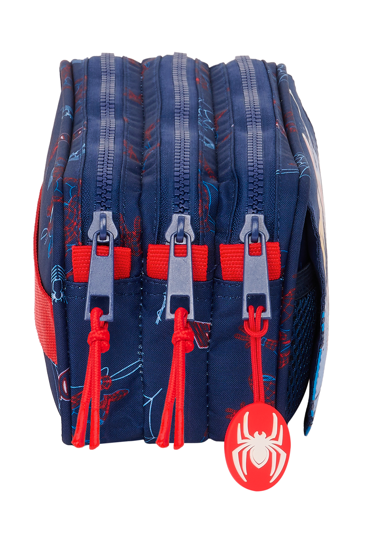 Spiderman Neon Large Triple Pencil Case