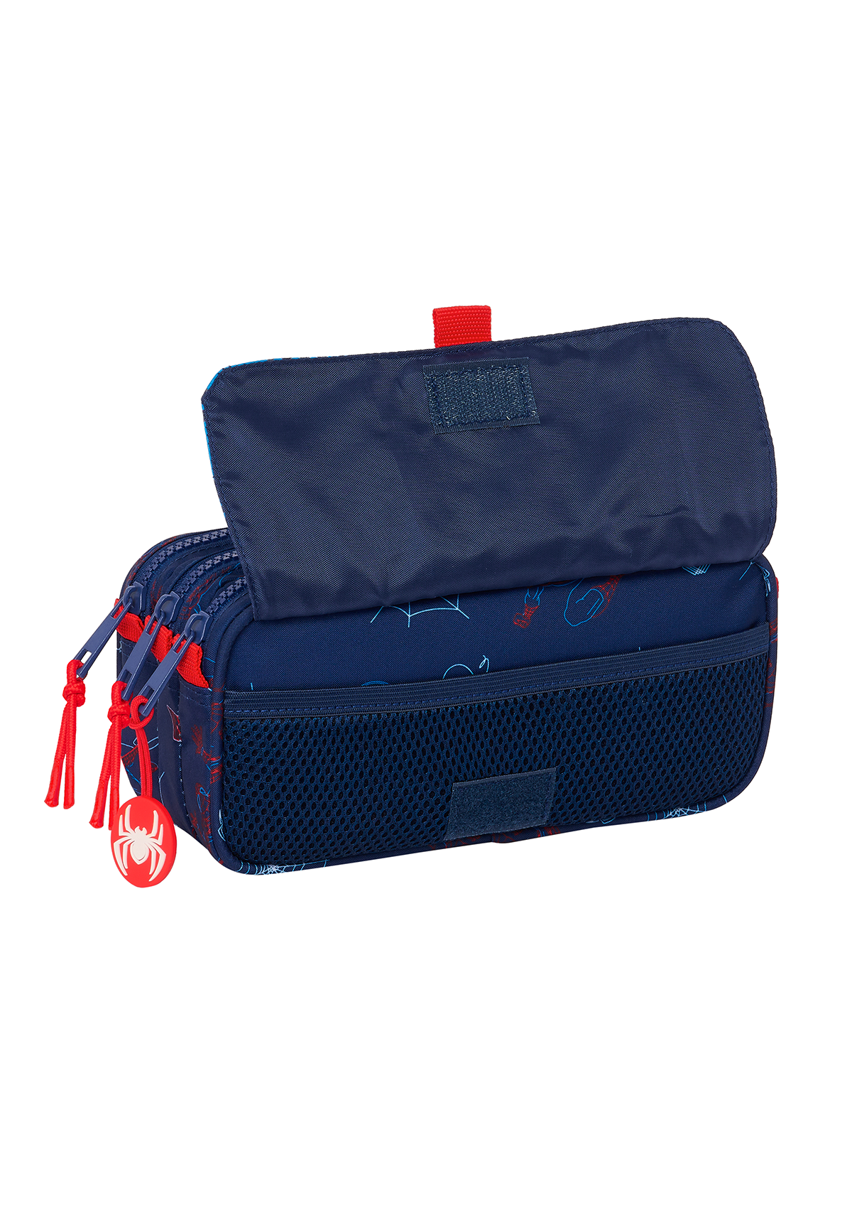 Spiderman Neon Large Triple Pencil Case