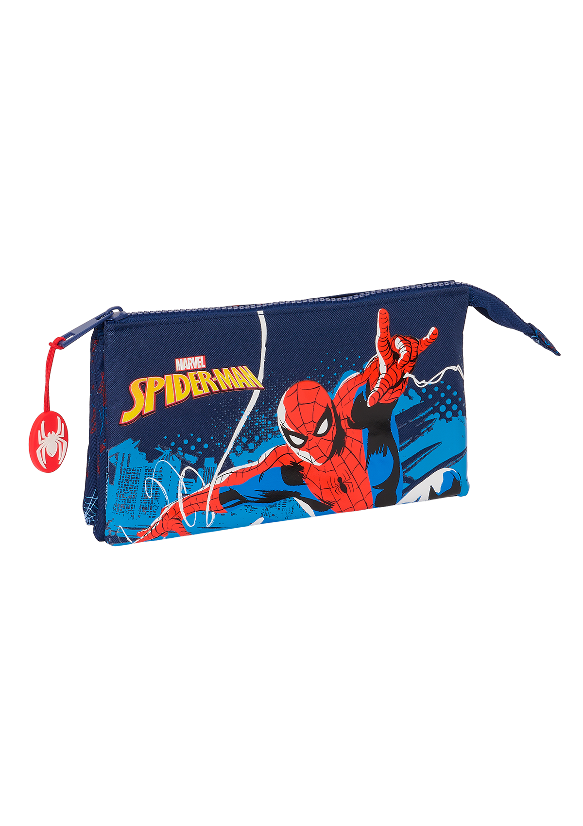 Spiderman Neon Triple Pencil Case