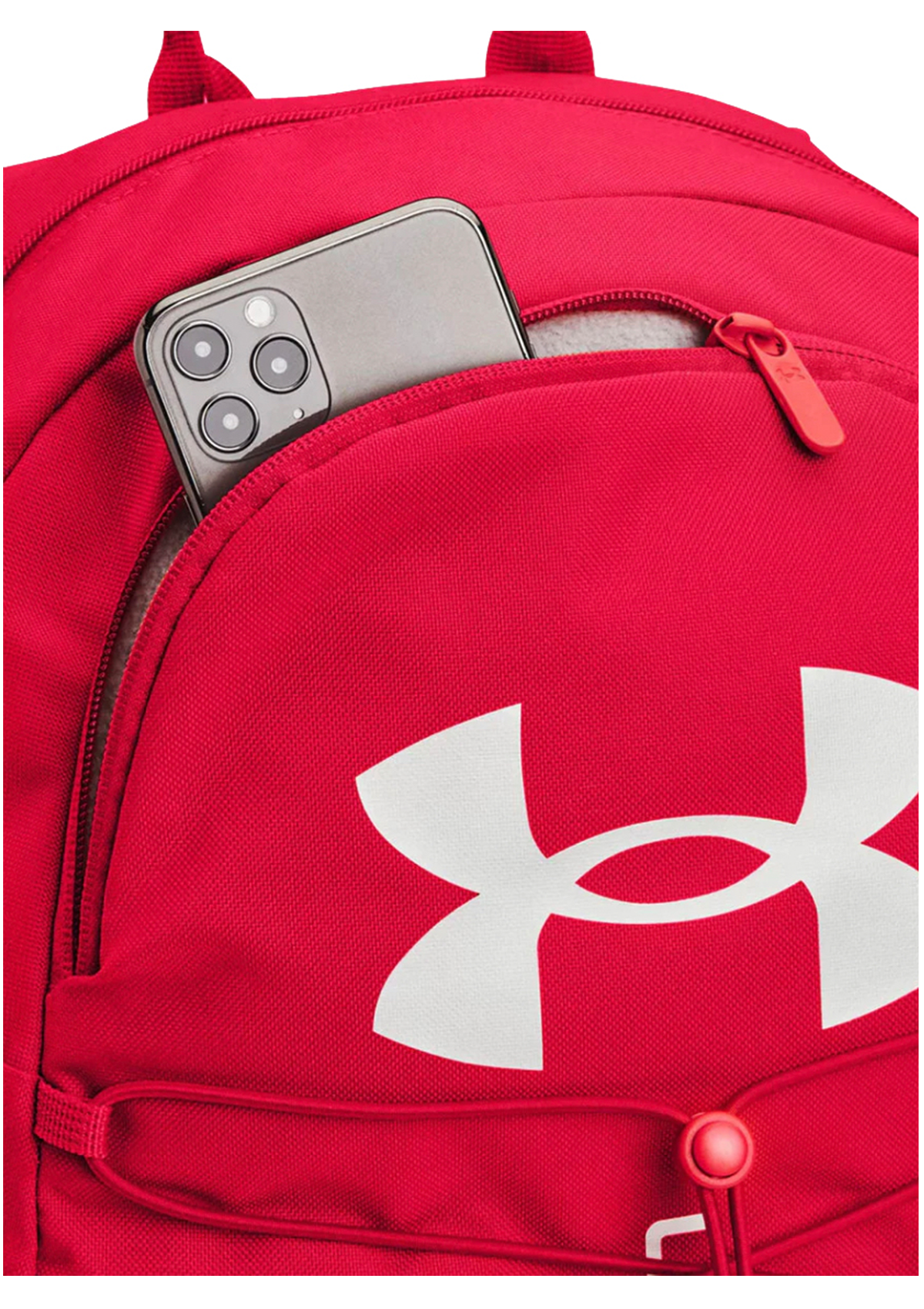 UA Hustle Sports Backpack Red Silver