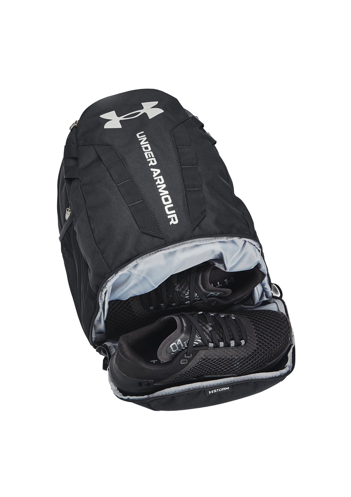 UA Hustle 5.5 Backpack Black Silver