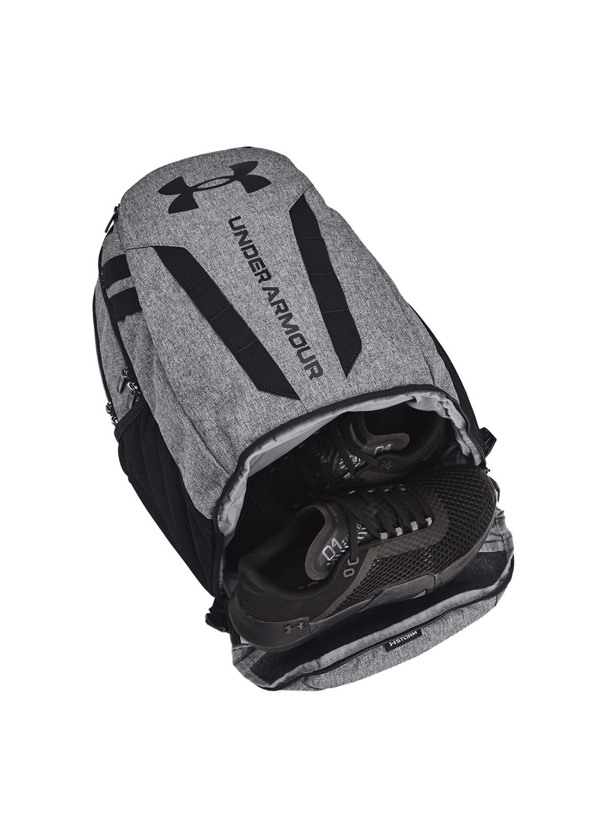 UA Hustle 5.5 Backpack Blk-Graphite Heather