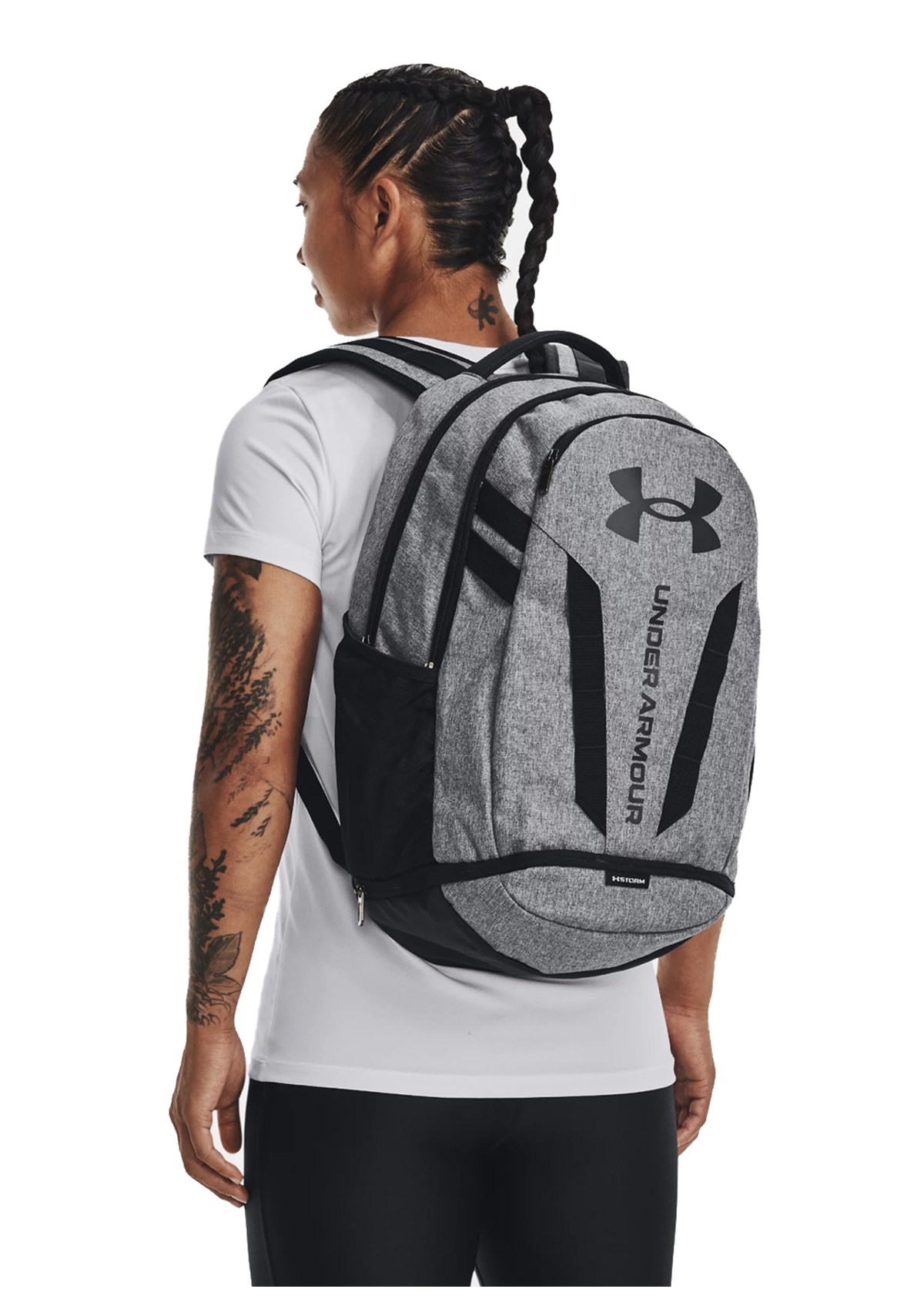 UA Hustle 5.5 Backpack Blk-Graphite Heather