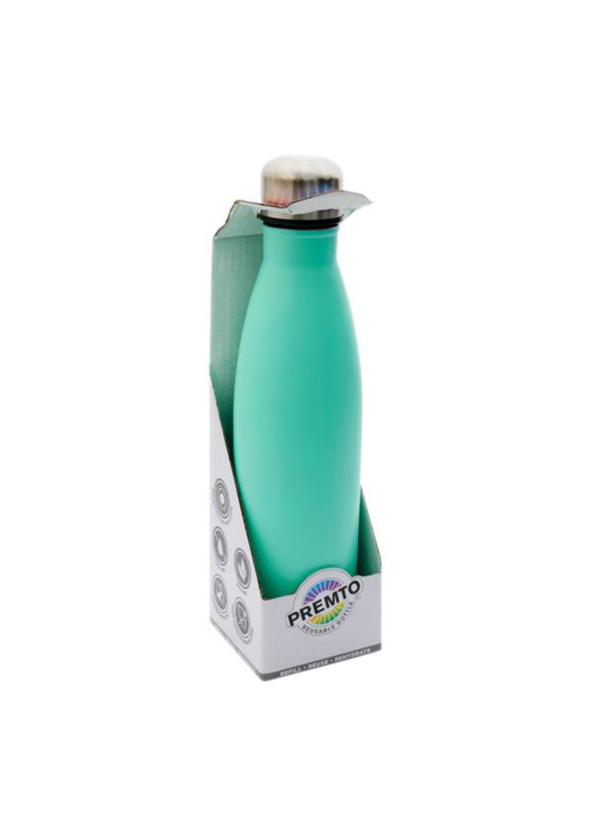 Pastel 500ml Stainless Steel Water Bottle - Mint Magic