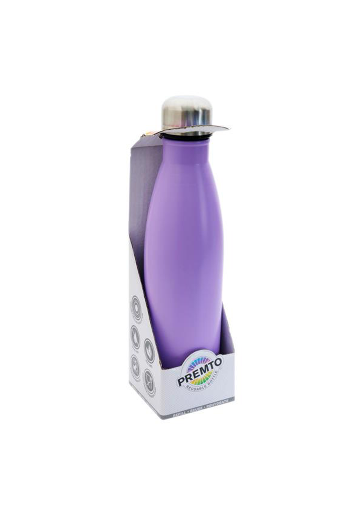 Pastel 500ml Stainless Steel Water Bottle - Wild Orchid