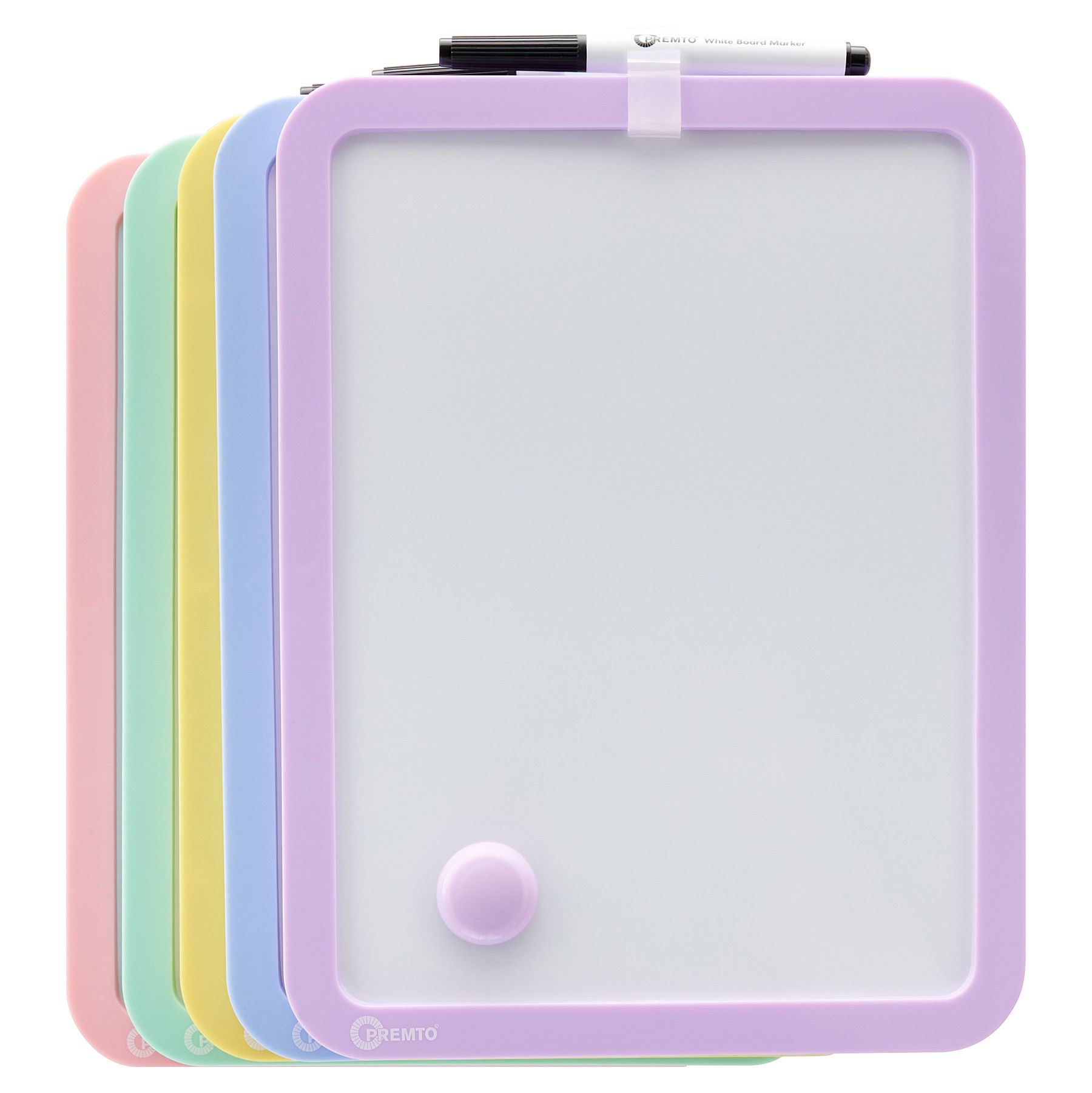 Pastel Magnetic Dry Wipe Whiteboard With Dry Erase Marker