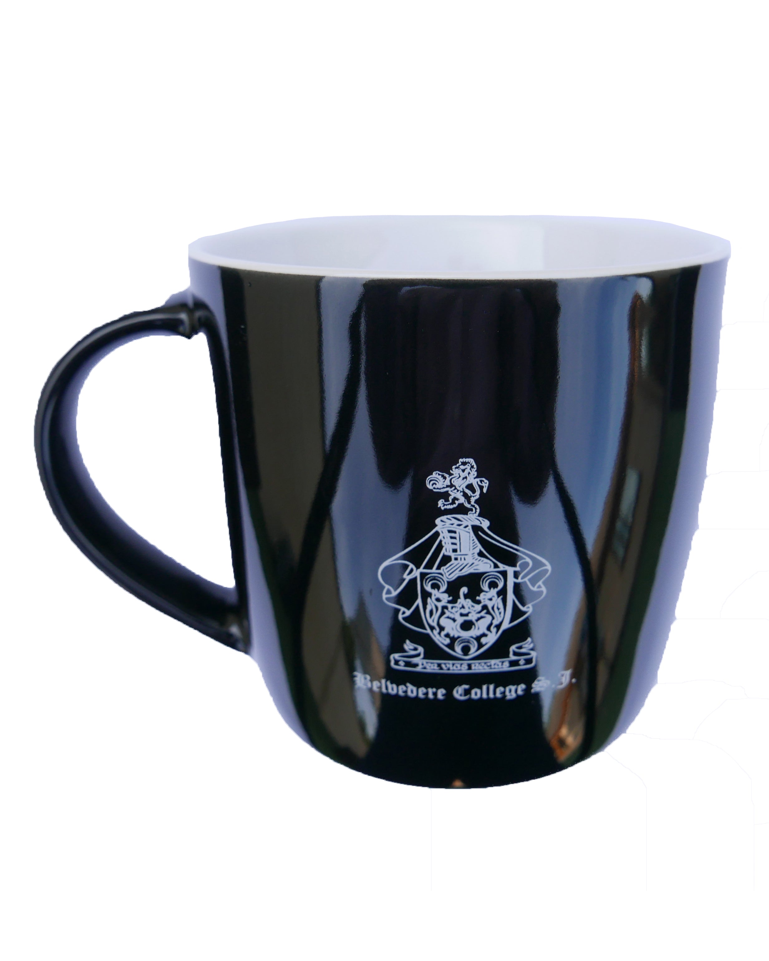 Belvedere College black ceramic mug