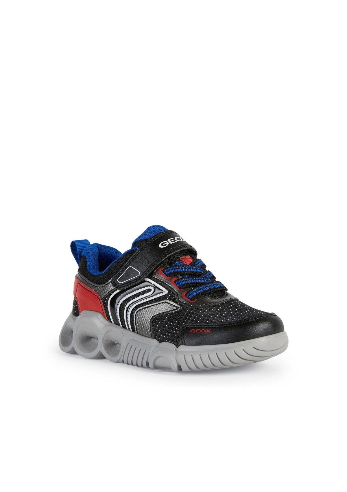 Geox Boys Trainers WROOM Black Red side front