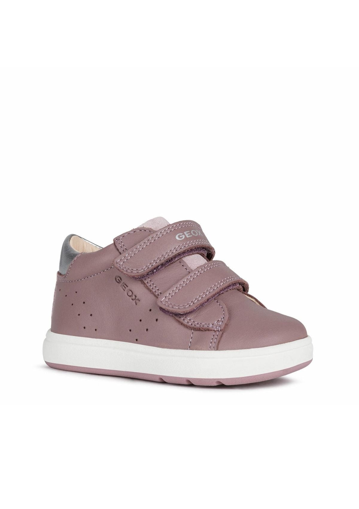 Geox Baby Girl B BIGLIA Rose Smoke Dark Silver Front