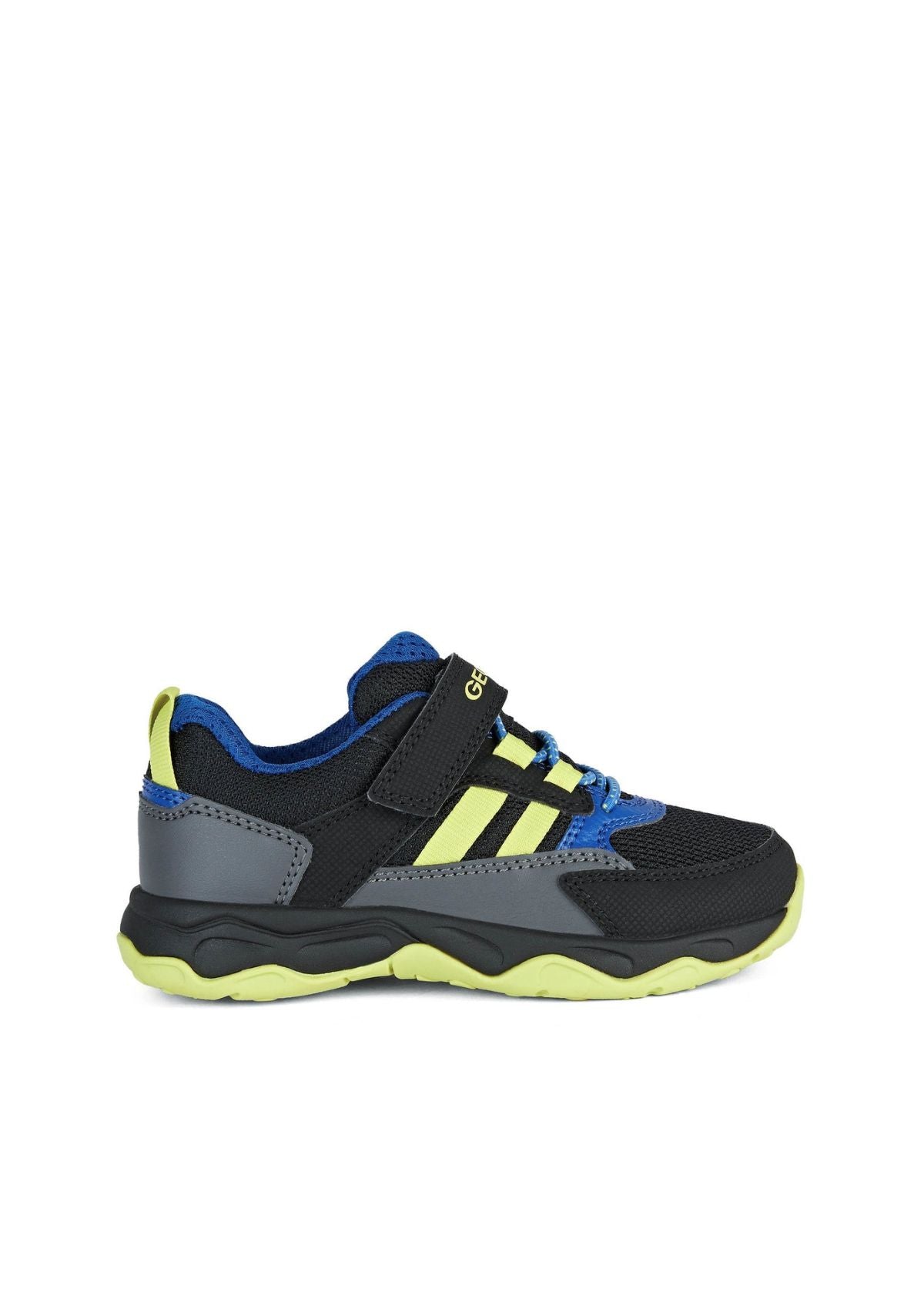 Geox Boys CALCO Trainers Black Lime  side