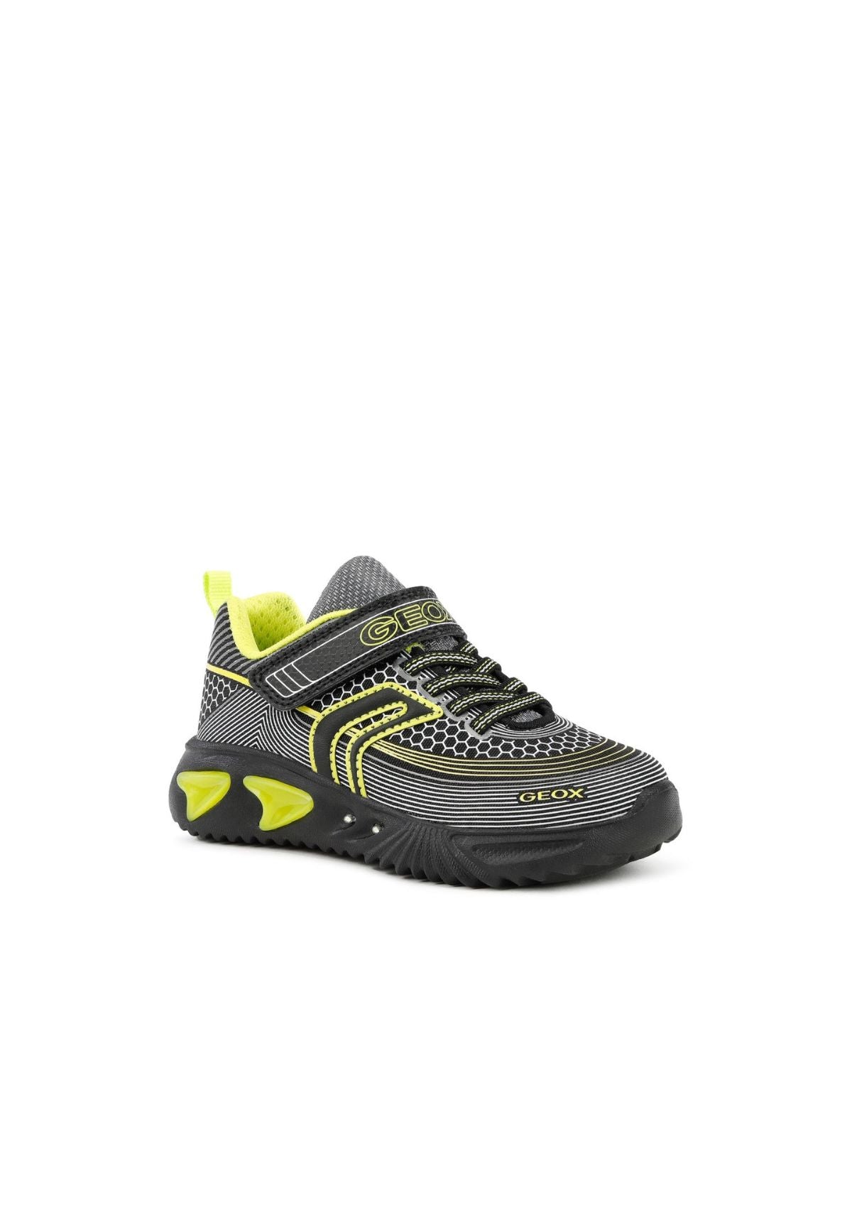 Geox Junior Boys ASSISTERS Black Lime Front