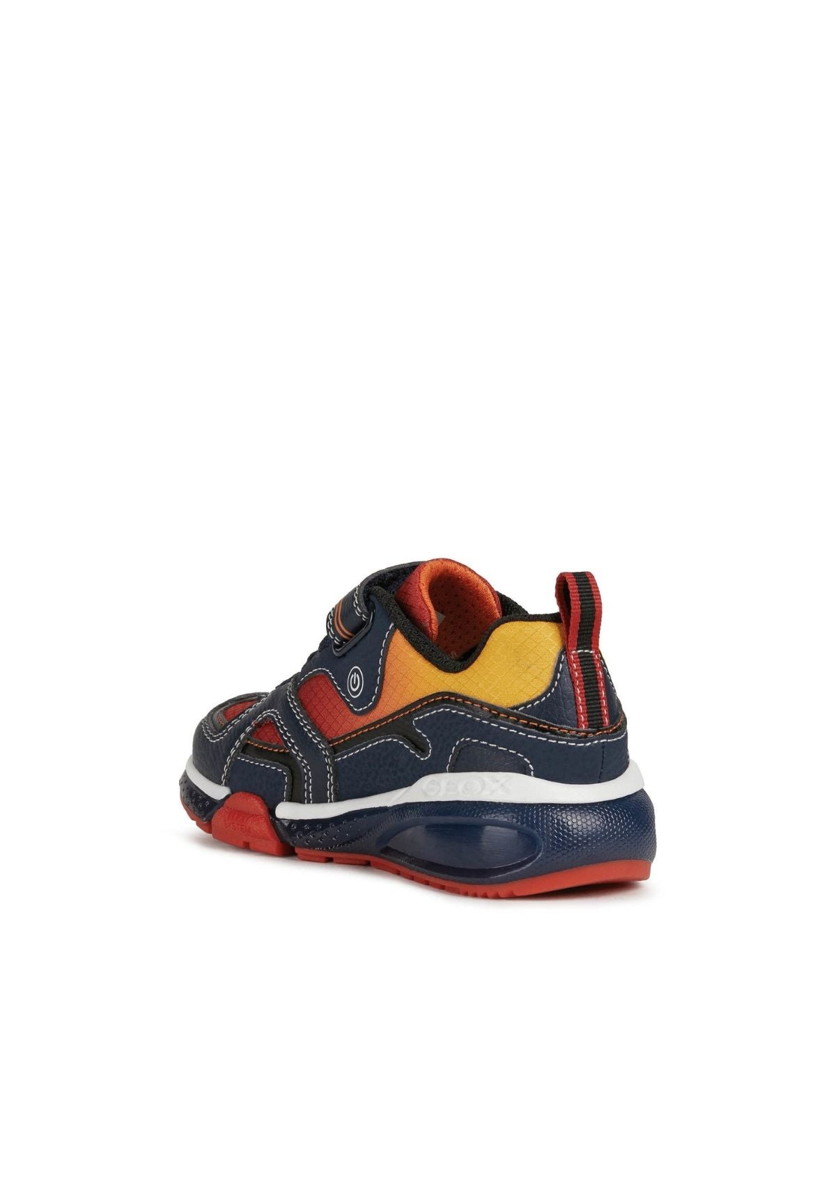 Geox Junior Boys Trainers BAYONYC Lights-Up Navy Red