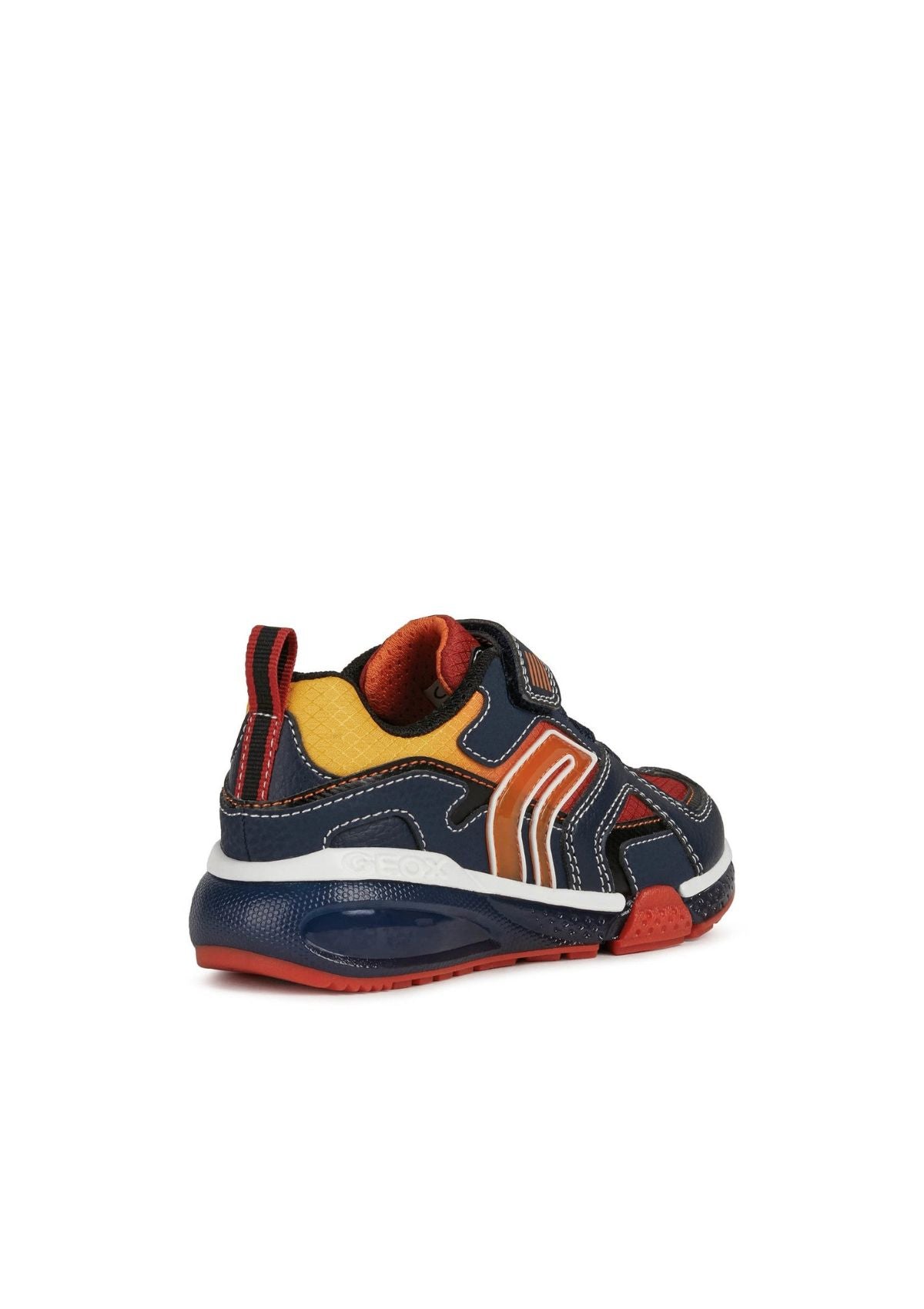 Geox Junior Boys Trainers BAYONYC Lights-Up Navy Red