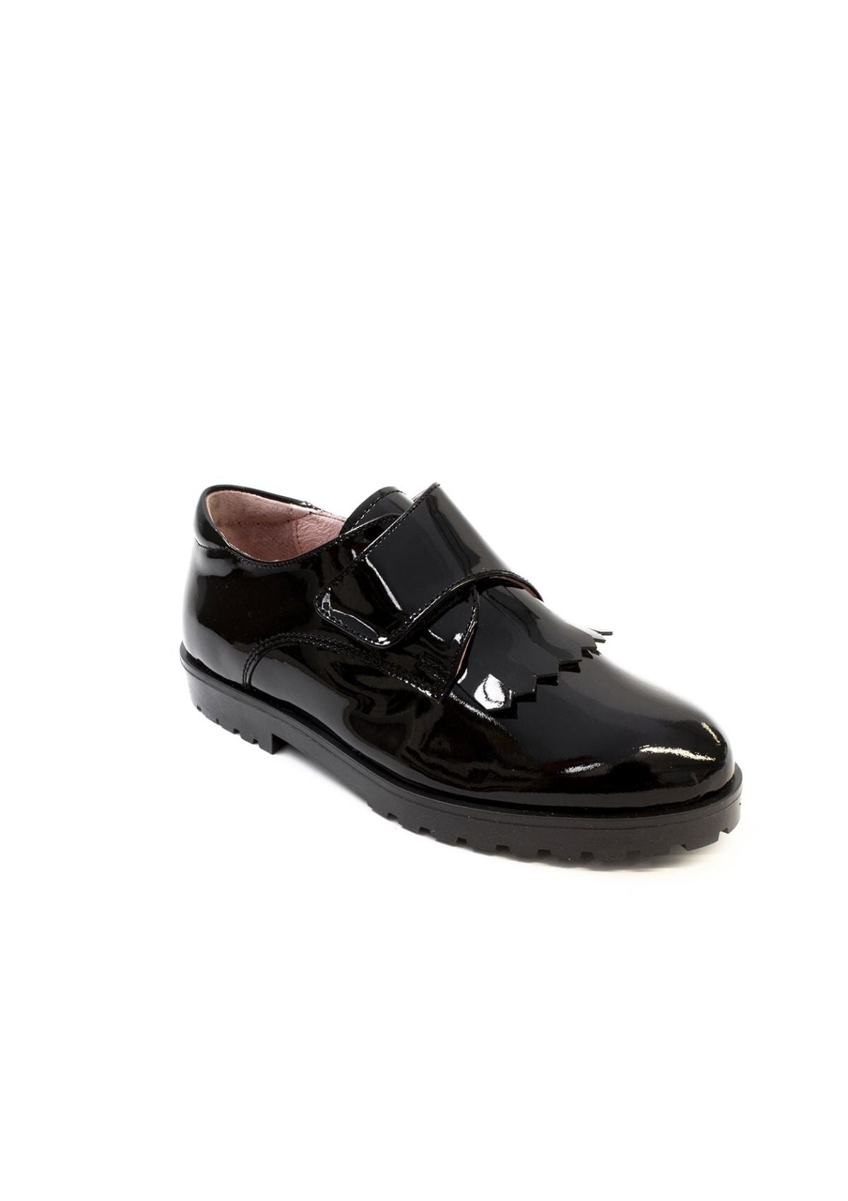 Petasil Girls School Shoes Tocana Black Patent