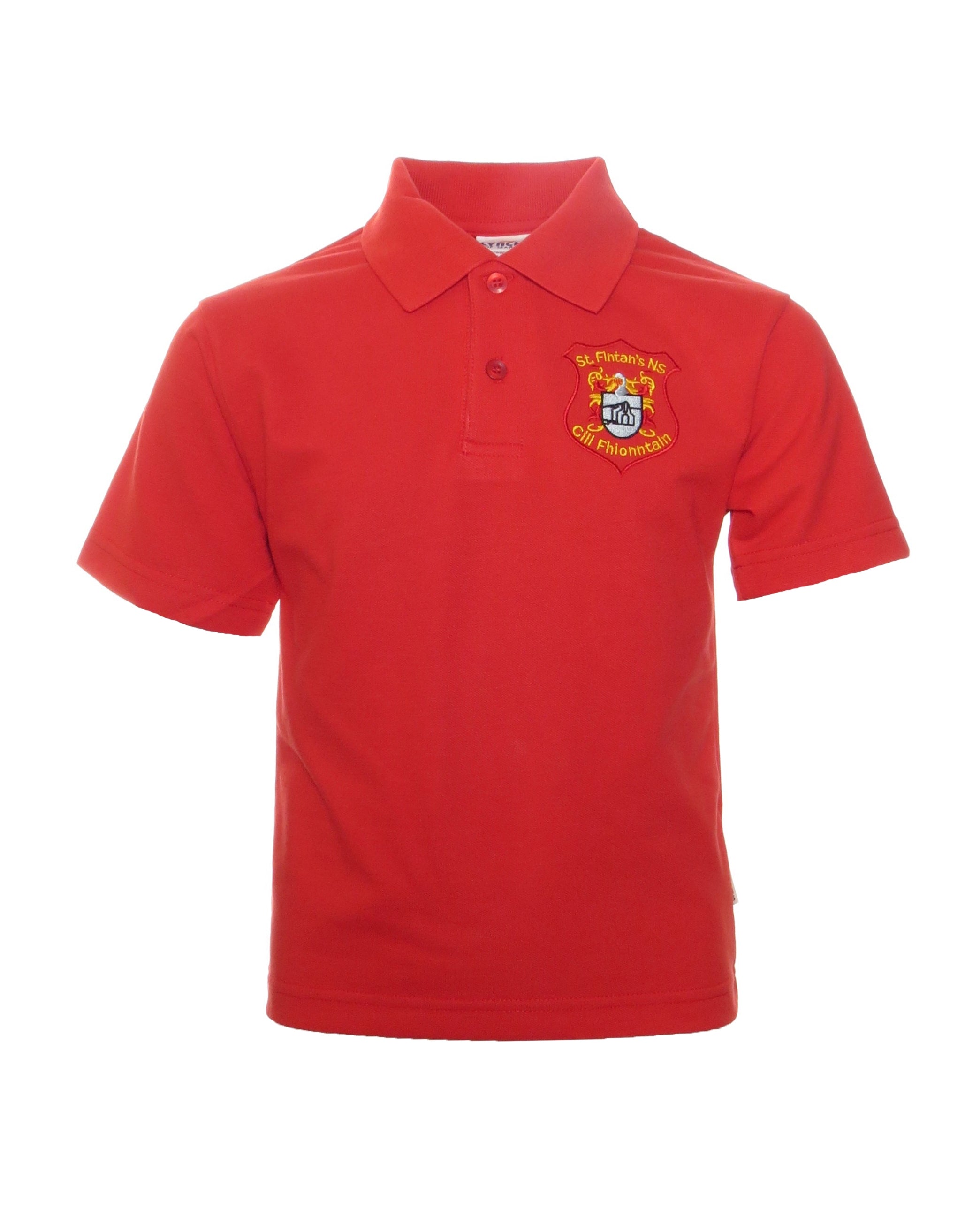 St Fintans Red Crested Poloshirt